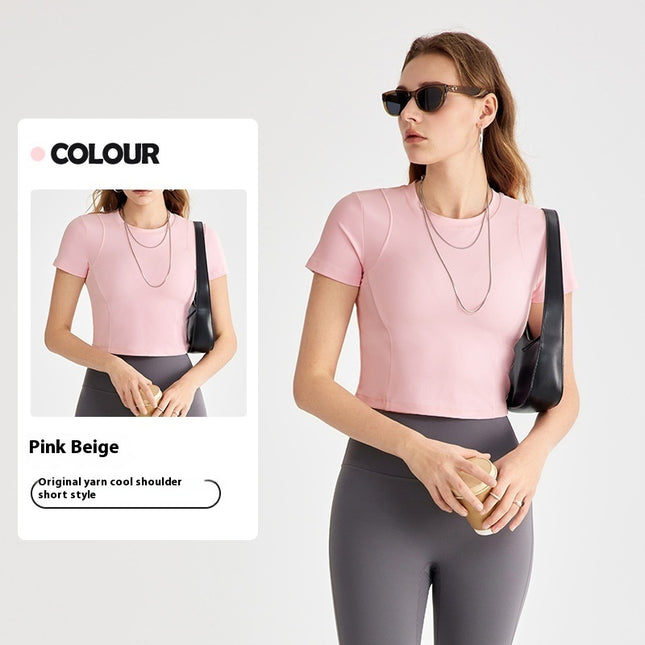 Yoga Clothing Top Women's Sports Short-sleeved T-shirt