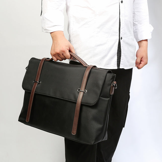 Men’s Portable Casual Canvas Shoulder Bag | Large & Small Sizes, Notebook & Tablet Compatible