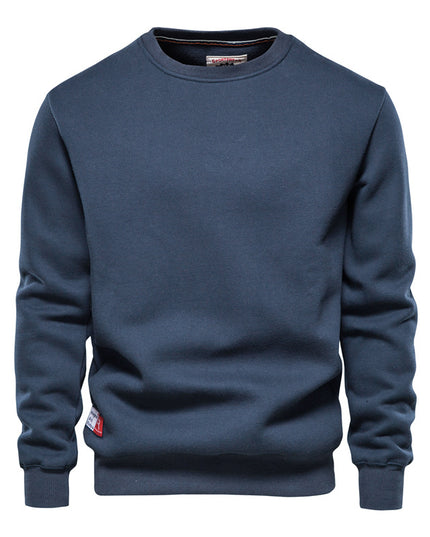 Men's Solid Color Pullover Sports Round Neck Bottoming Shirt Sweater