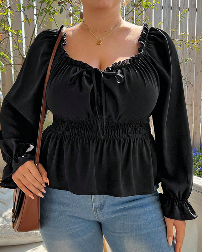 Plus Size Women's Clothes Top Waist Slimming Temperament Clavicle T-shirt