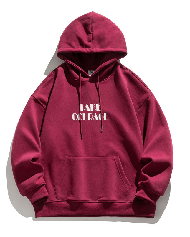 Hooded Sweater Letter Printing Loose All-matching Top