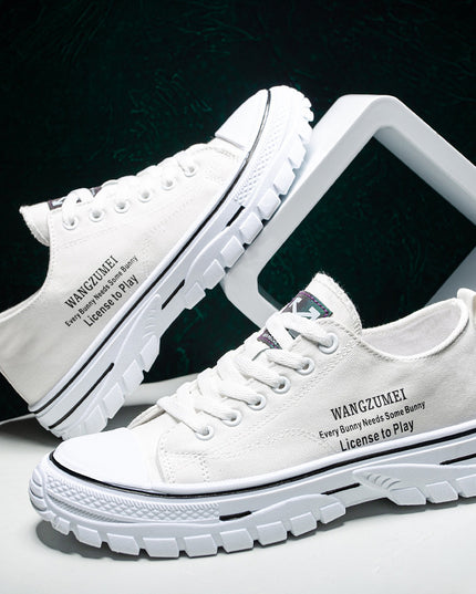 Summer New Lightweight Breathable Low Top Board Shoes Fashion Canvas Shoes Korean Style Trendy Hong Kong Style Casual Men's Shoes