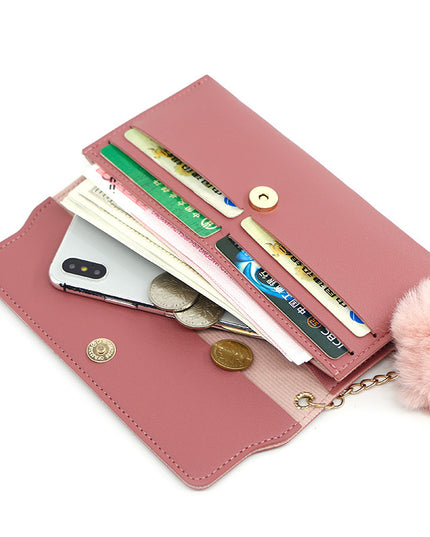 Ladies' Long Wallet With Butterfly Flowers And Simple Loose Change