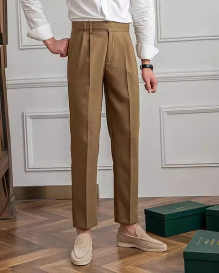 Casual Men's Paris Buckle Straight Business Small Naples Non-ironing All-match Suit Pants