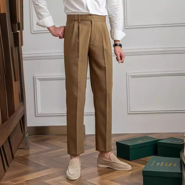 Casual Men's Paris Buckle Straight Business Small Naples Non-ironing All-match Suit Pants