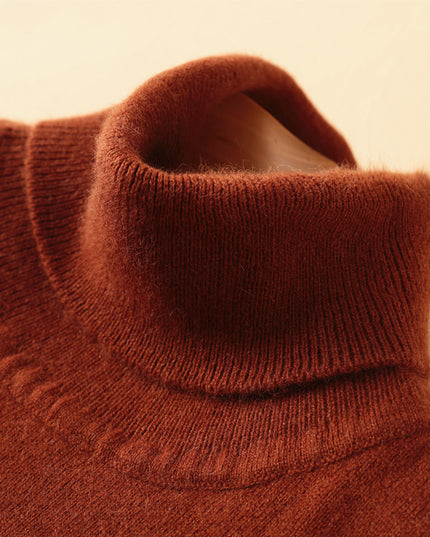 Cashmere Sweater High Lapel Knitted Pullover Bottoming Shirt