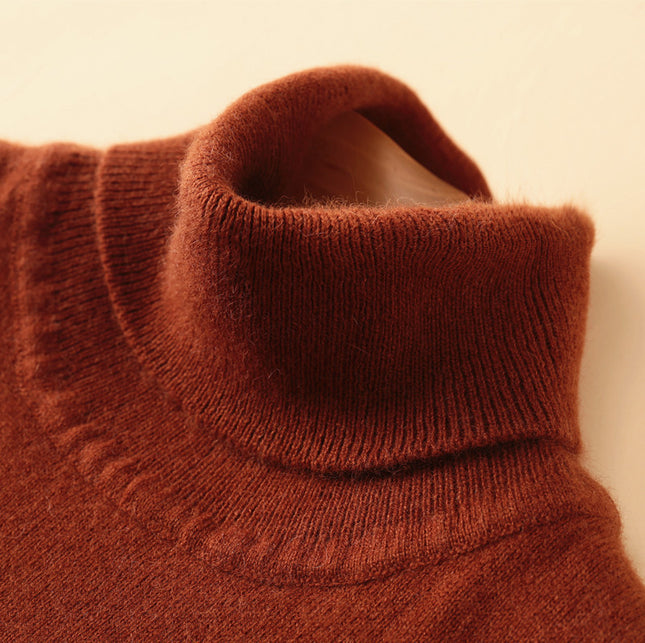 Cashmere Sweater High Lapel Knitted Pullover Bottoming Shirt
