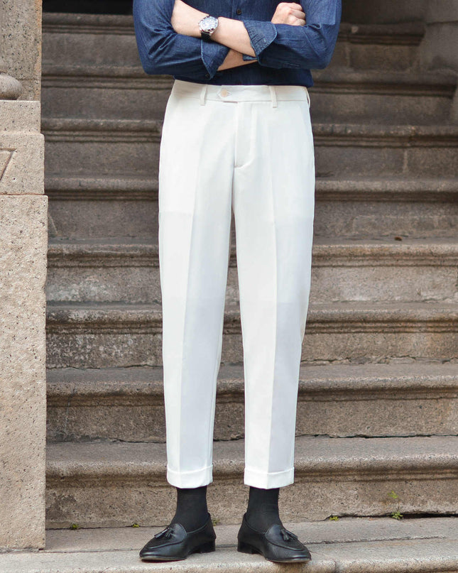 Draping Folding Angle Men's Simplicity Draping Business Slim Fit Suit Pants