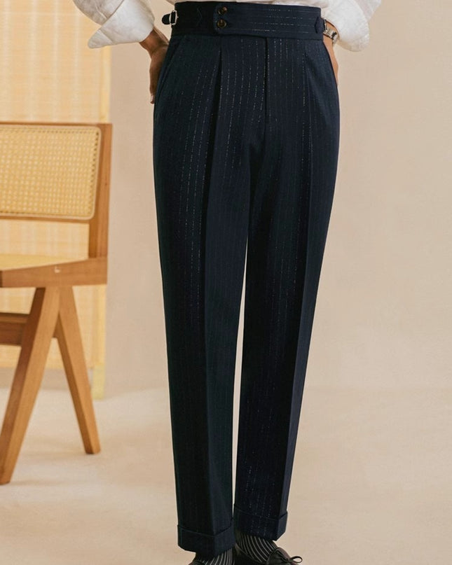 Italian Naples High-waisted Trousers Men