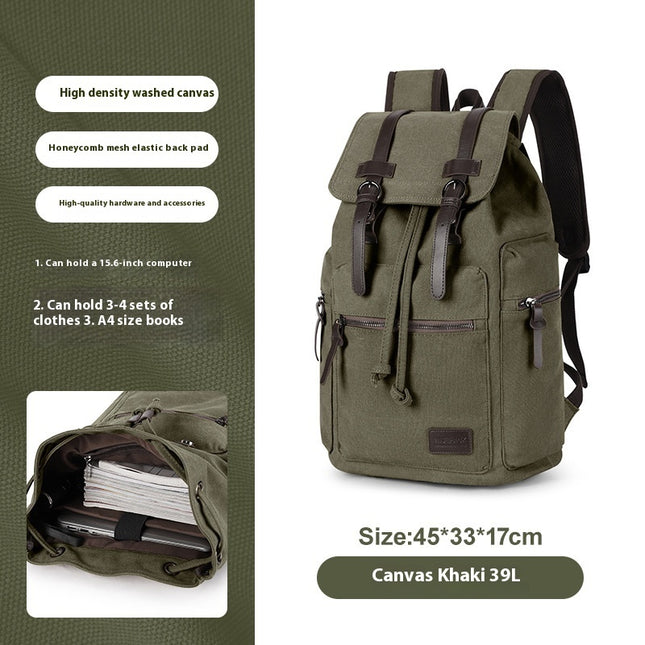 Retro Men's Canvas Backpack Small