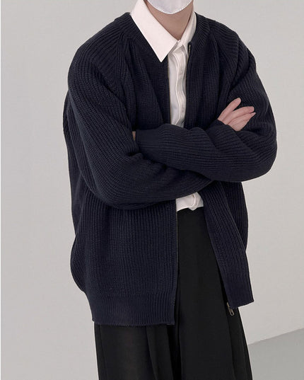 Simple Niche Sweater Cardigan For Men
