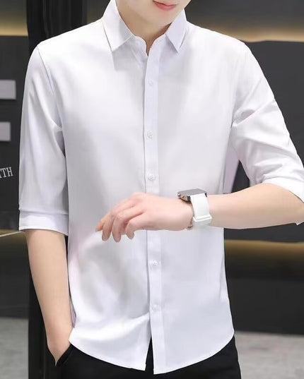 Slim-fit Half-sleeve Shirt For Men