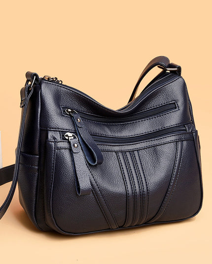 Genuine Leather Simple Shoulder Messenger Bag