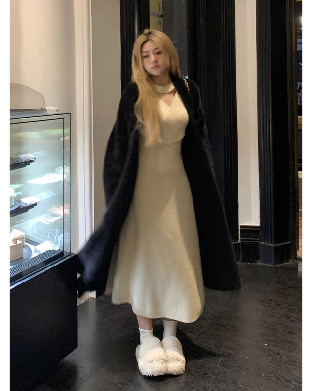 Soft Glutinous Knitted Cardigan Sweater For Women Autumn And Winter New Loose