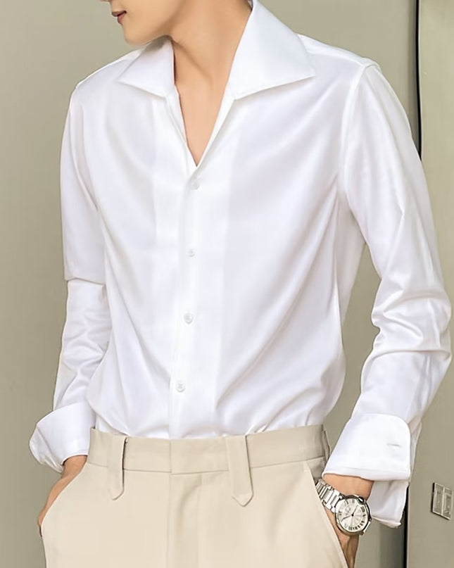 Hong Kong Style Fashion Spring And Autumn Men's Casual Shirt