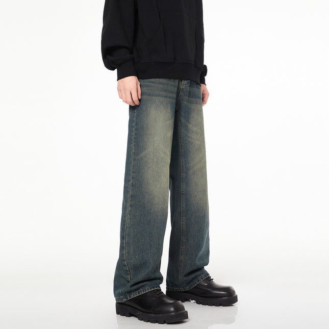 Men's And Women's Loose Straight Mop Pants