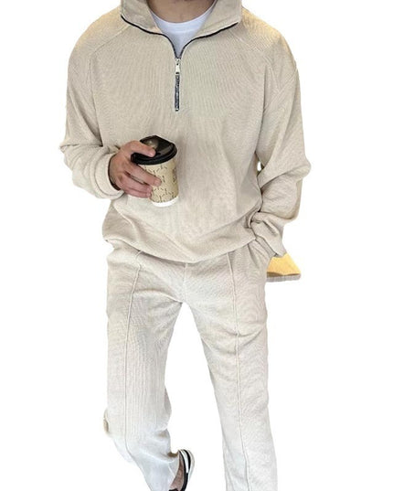 Men's European And American Simple Casual Sweatshirt Outfit