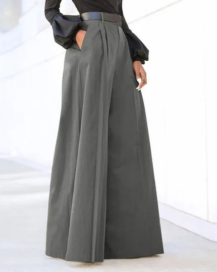 High Waist Wide Leg Trousers Bell-bottom Pants Fashion Elegant Party