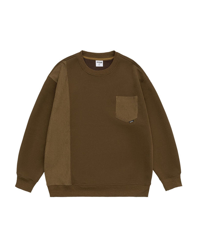 Men's American Retro Heavy Round Neck Sweater