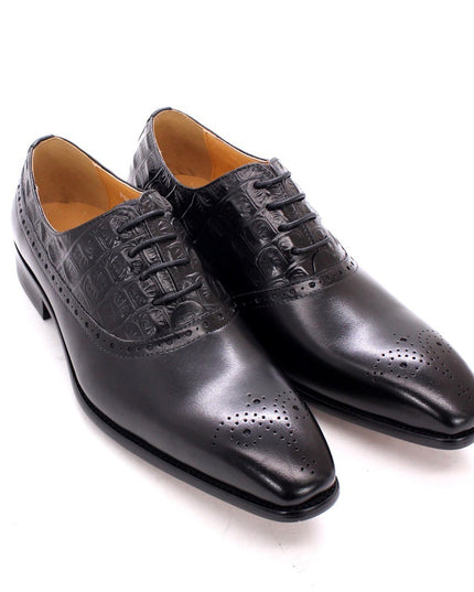 Men's Lace-up British Oxford Shoes Cowhide