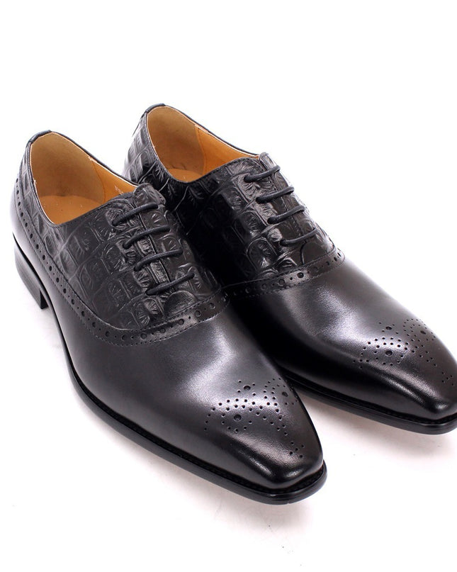 Men's Lace-up British Oxford Shoes Cowhide
