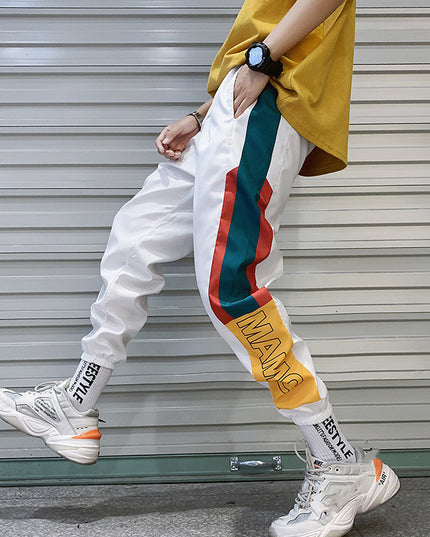 summer men's sports pants Korean version of the trend loose casual Harlan sweatpants men's beam feet pants men's tide