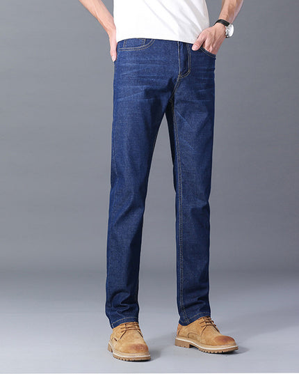 Men's Slim Jeans Business Straight Micro Elastic