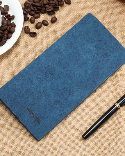 Men's Wallet Long Retro Thin Frosted Soft
