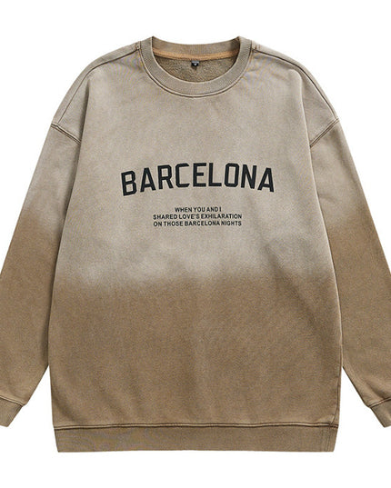 Autumn And Winter New Pure Cotton American Round Neck Sweater Men