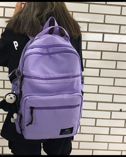 College Students Double-shouldered Male Gender-neutral Tooling Wind Hip-hop Sports Street Schoolbag