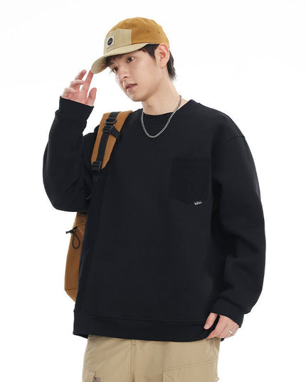 Men's American Retro Heavy Round Neck Sweater