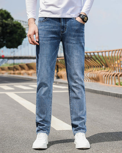 Soft And Comfortable Straight Stretch Jeans