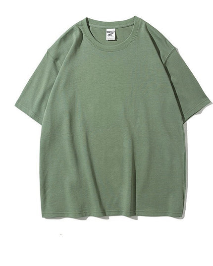 Work Clothes Embroidery Loose Round Neck Cotton Men's Short-sleeved T-shirt