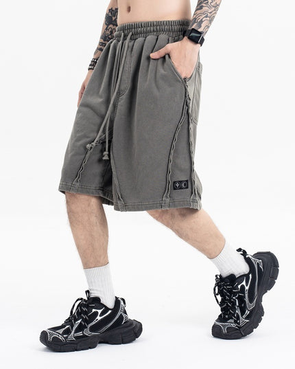 Retro Wash Sports Knee Length Shorts All-matching Loose