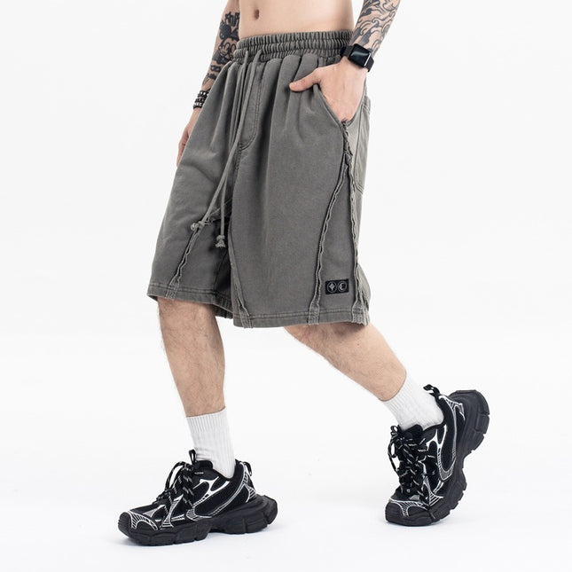 Retro Wash Sports Knee Length Shorts All-matching Loose