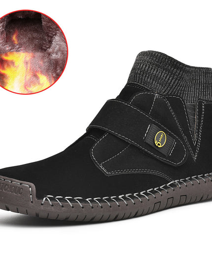 Velcro Shoes Men Ankle Boots Winter Sock Trainer Boots High Quality
