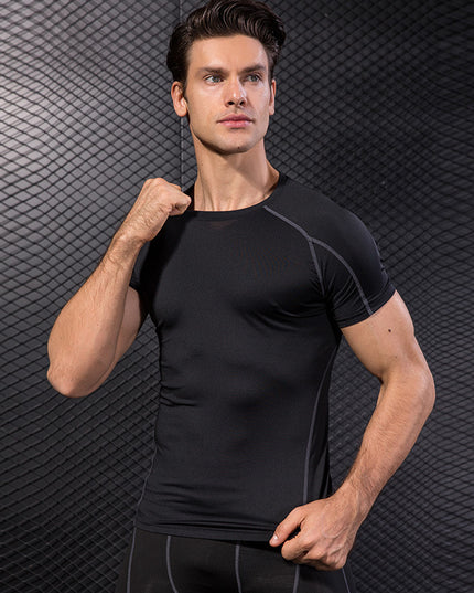 Men's PRO Tight Short Sleeve Fitness Exercise