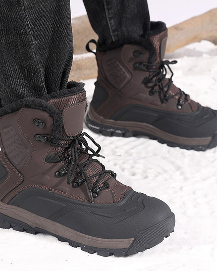 Fleece-lined Warm Plus Size High-top Men's Boots