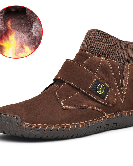 Velcro Shoes Men Ankle Boots Winter Sock Trainer Boots High Quality