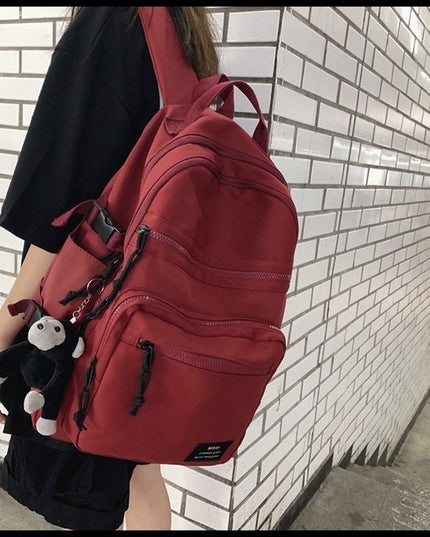 College Students Double-shouldered Male Gender-neutral Tooling Wind Hip-hop Sports Street Schoolbag