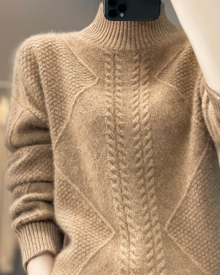 Half-high Collar Women's Short Cashmere Sweater