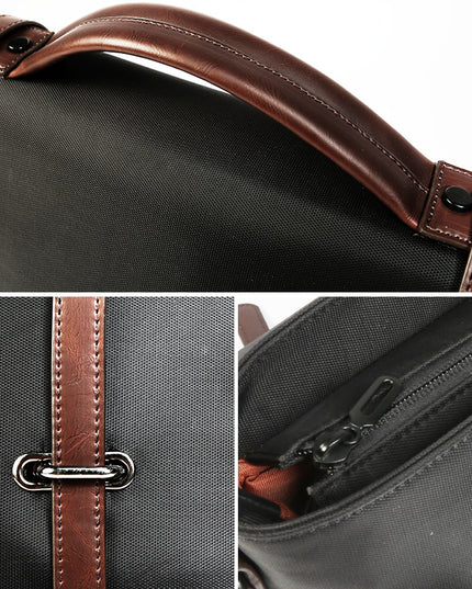 Men’s Portable Casual Canvas Shoulder Bag | Large & Small Sizes, Notebook & Tablet Compatible