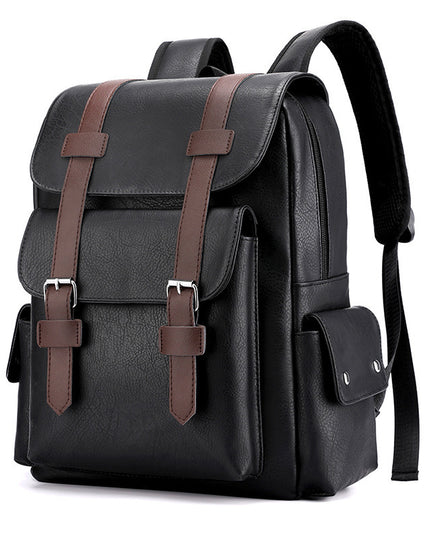 Retro Men's PU Backpack Computer Bag
