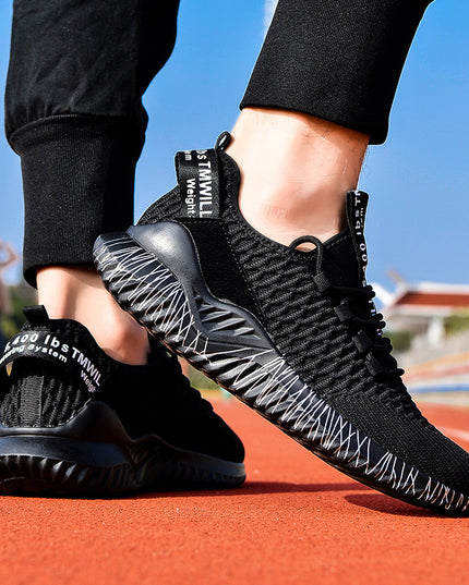 Summer Flying Woven Couple Sports Running Shoes