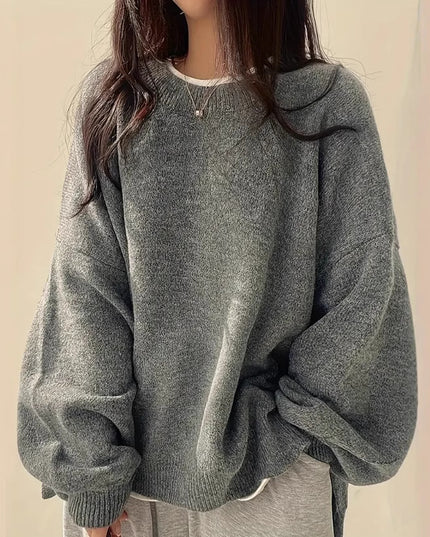 Idle Style Retro Crew Neck Pullover Sweater