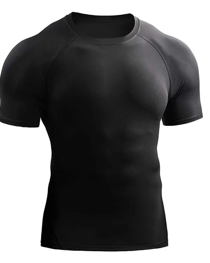 Workout Clothes Short Sleeve Men Quick Drying Clothes Exercise Running T-shirt