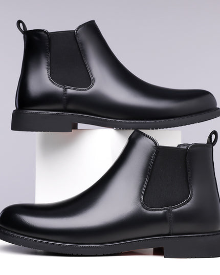 Autumn And Winter Fleece-lined Martin Boots Men's Shoes Cross-border Amazon Wear-resistant Worker Boot Rubber Outdoor Mountaineering Plus Size 38-4