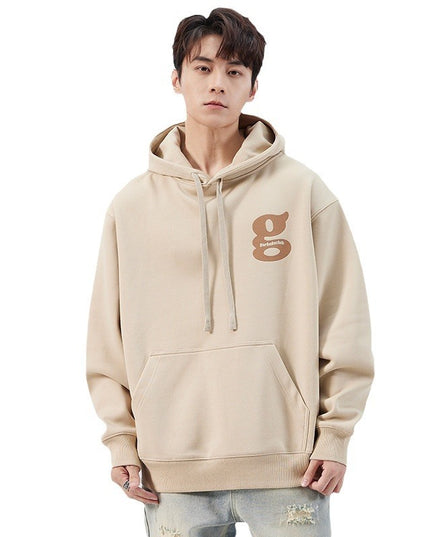 Printed Pullover Hooded Long Sleeves Men's Sweater