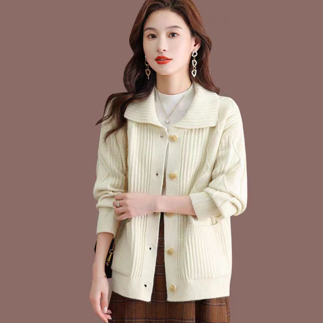Outerwear Loose Casual Stretch Long Sleeve Sweater