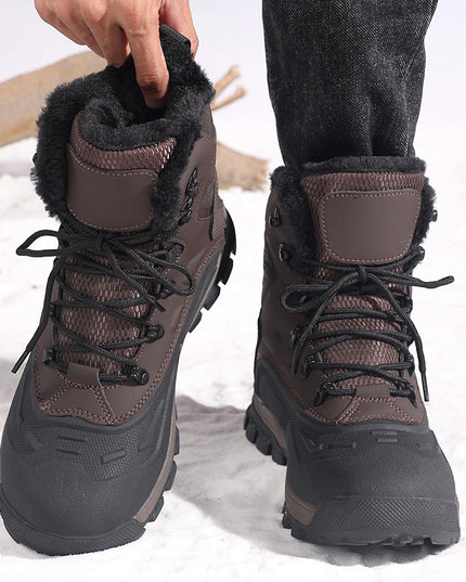 Fleece-lined Warm Plus Size High-top Men's Boots